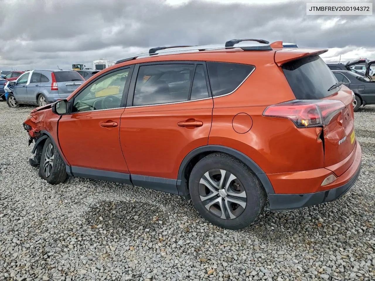 JTMBFREV2GD194372 2016 Toyota Rav4 Le