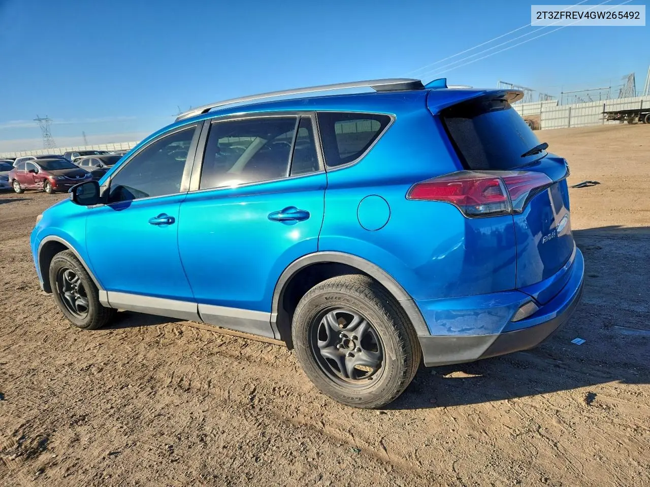 2T3ZFREV4GW265492 2016 Toyota Rav4 Le