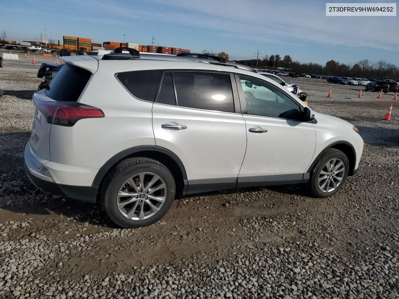 2T3DFREV9HW694252 2017 Toyota Rav4 Limited