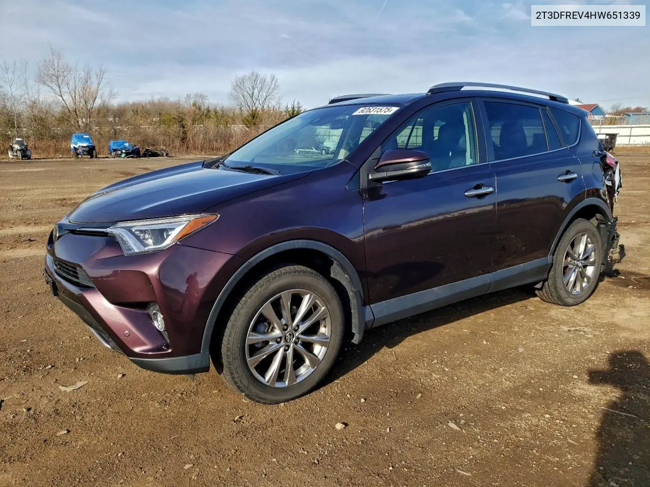 2T3DFREV4HW651339 2017 Toyota Rav4 Limited