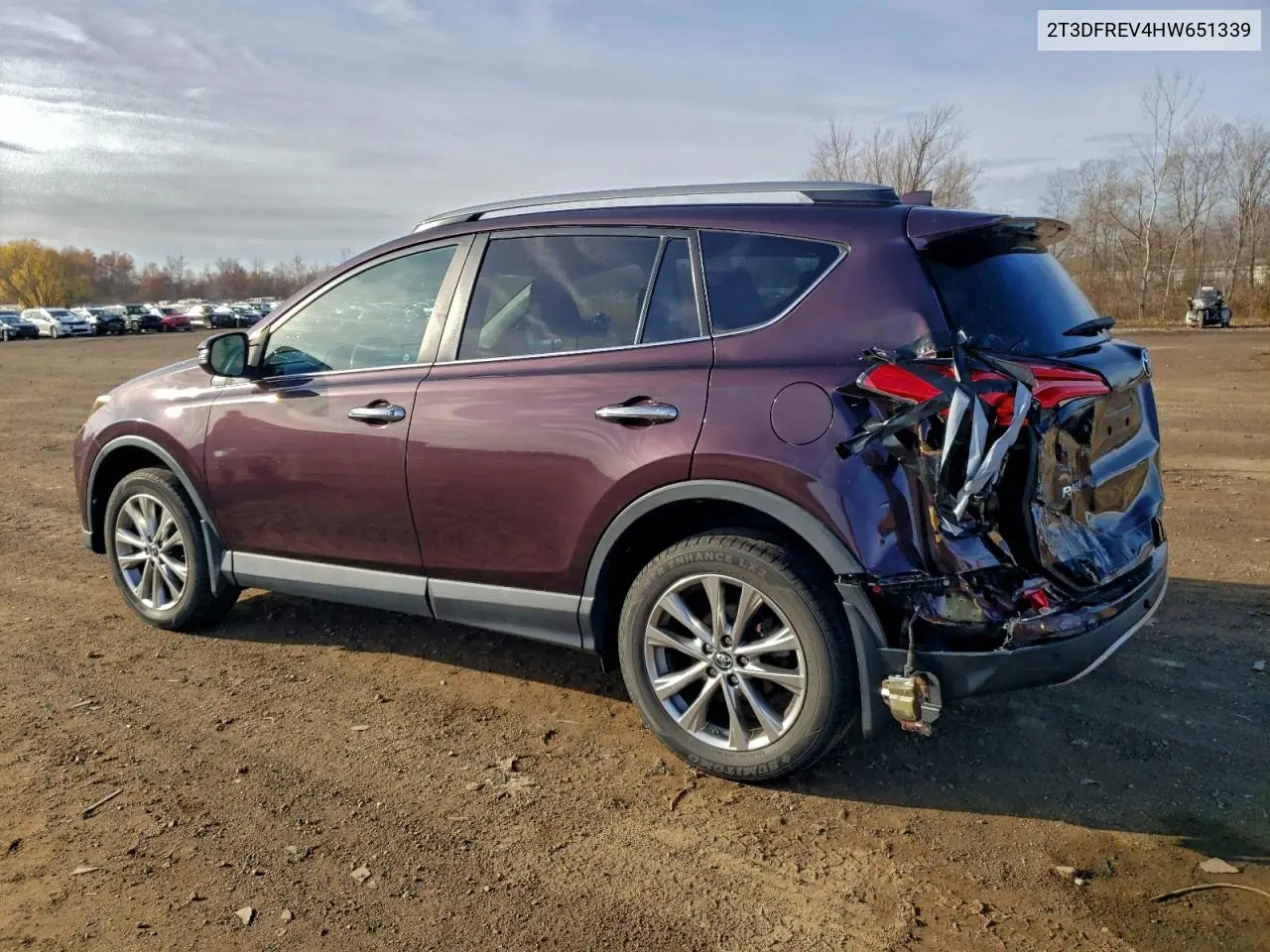2T3DFREV4HW651339 2017 Toyota Rav4 Limited