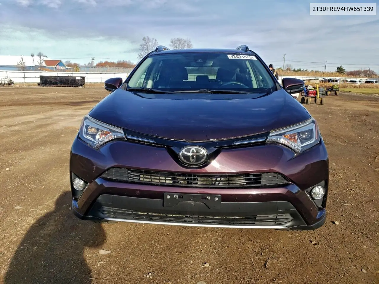 2T3DFREV4HW651339 2017 Toyota Rav4 Limited