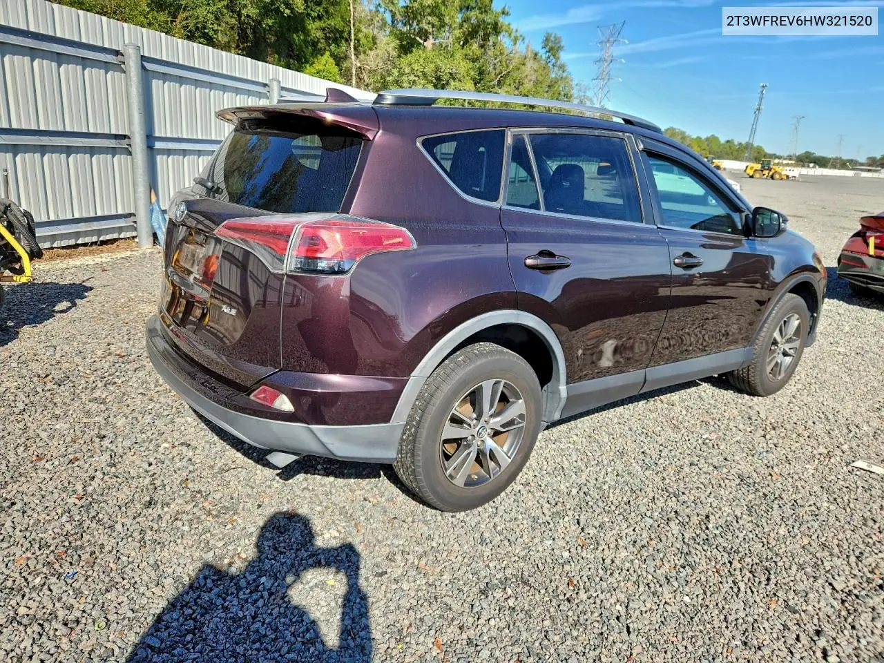 2T3WFREV6HW321520 2017 Toyota Rav4 Xle