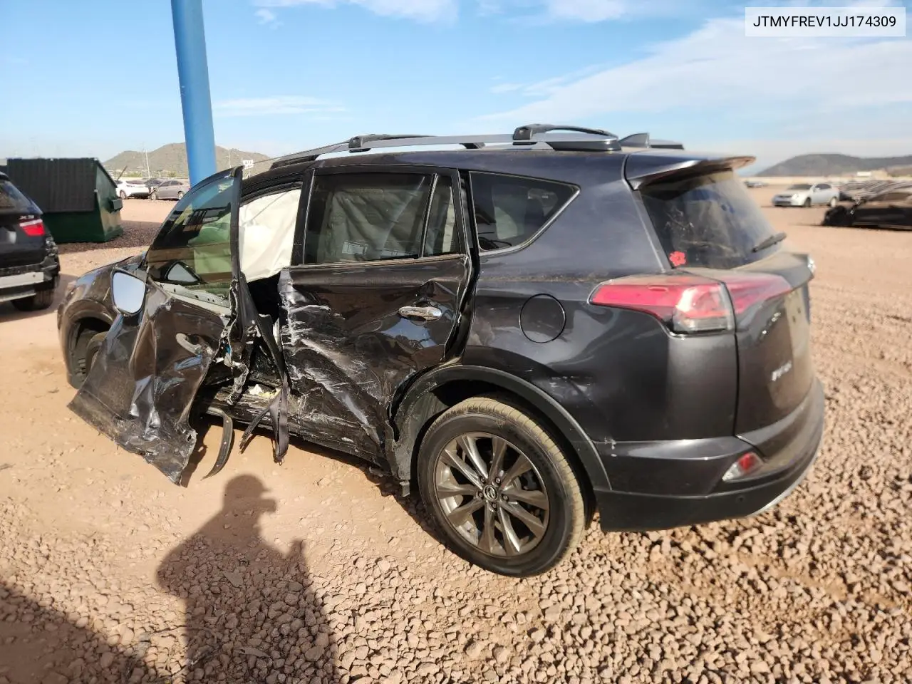 JTMYFREV1JJ174309 2018 Toyota Rav4 Limited