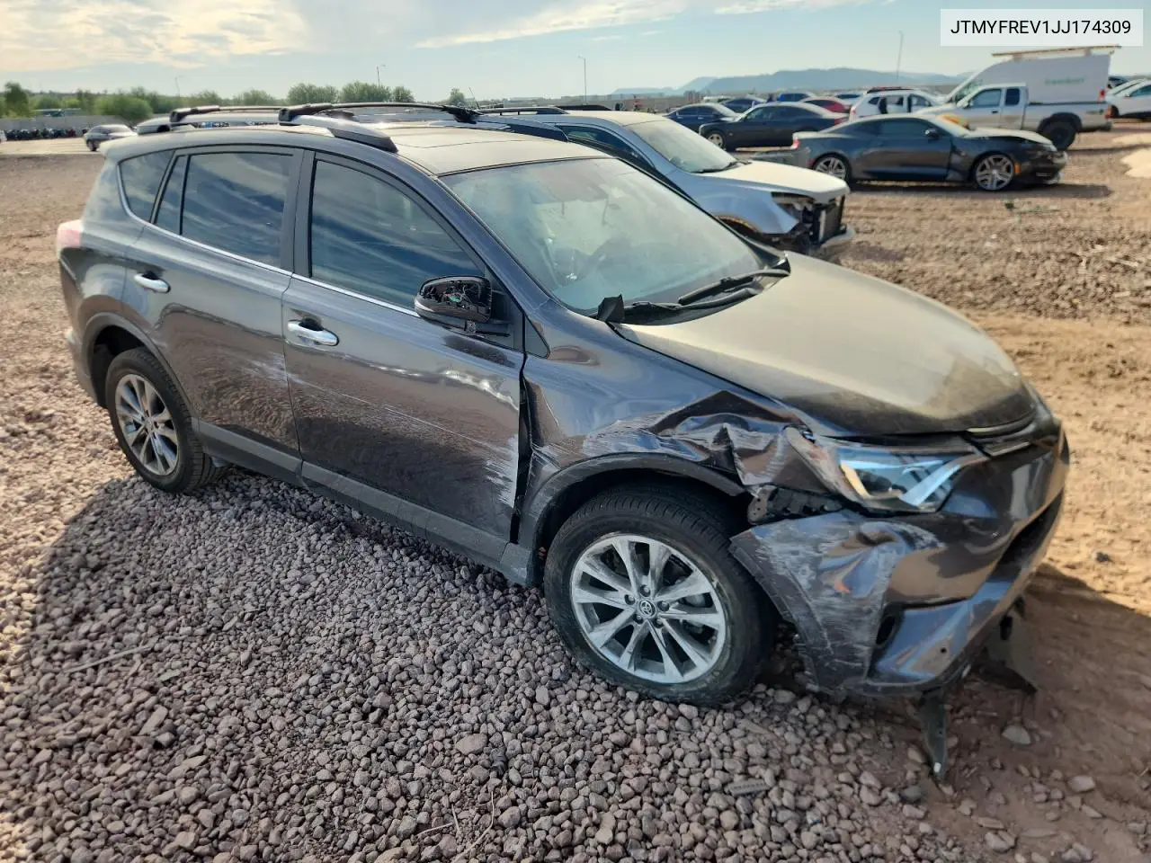 JTMYFREV1JJ174309 2018 Toyota Rav4 Limited