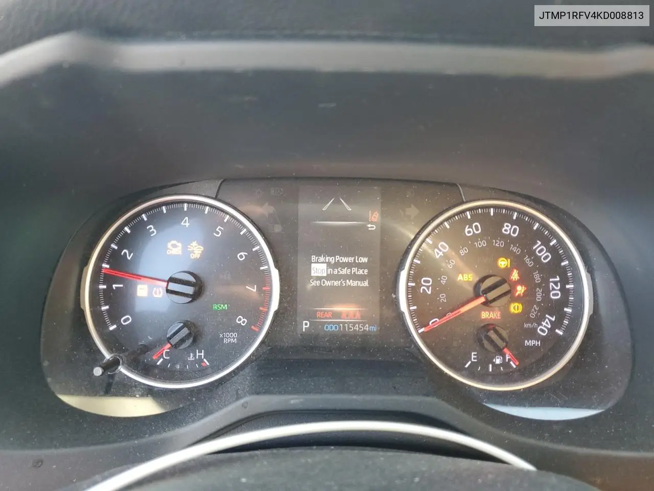 JTMP1RFV4KD008813 2019 Toyota Rav4 Xle