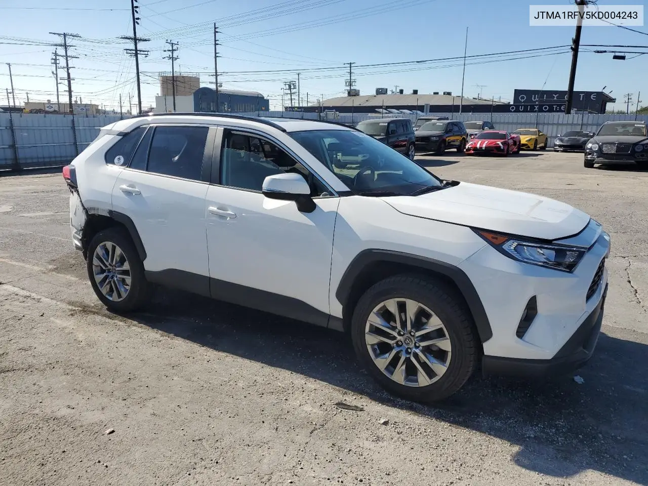 JTMA1RFV5KD004243 2019 Toyota Rav4 Xle Premium