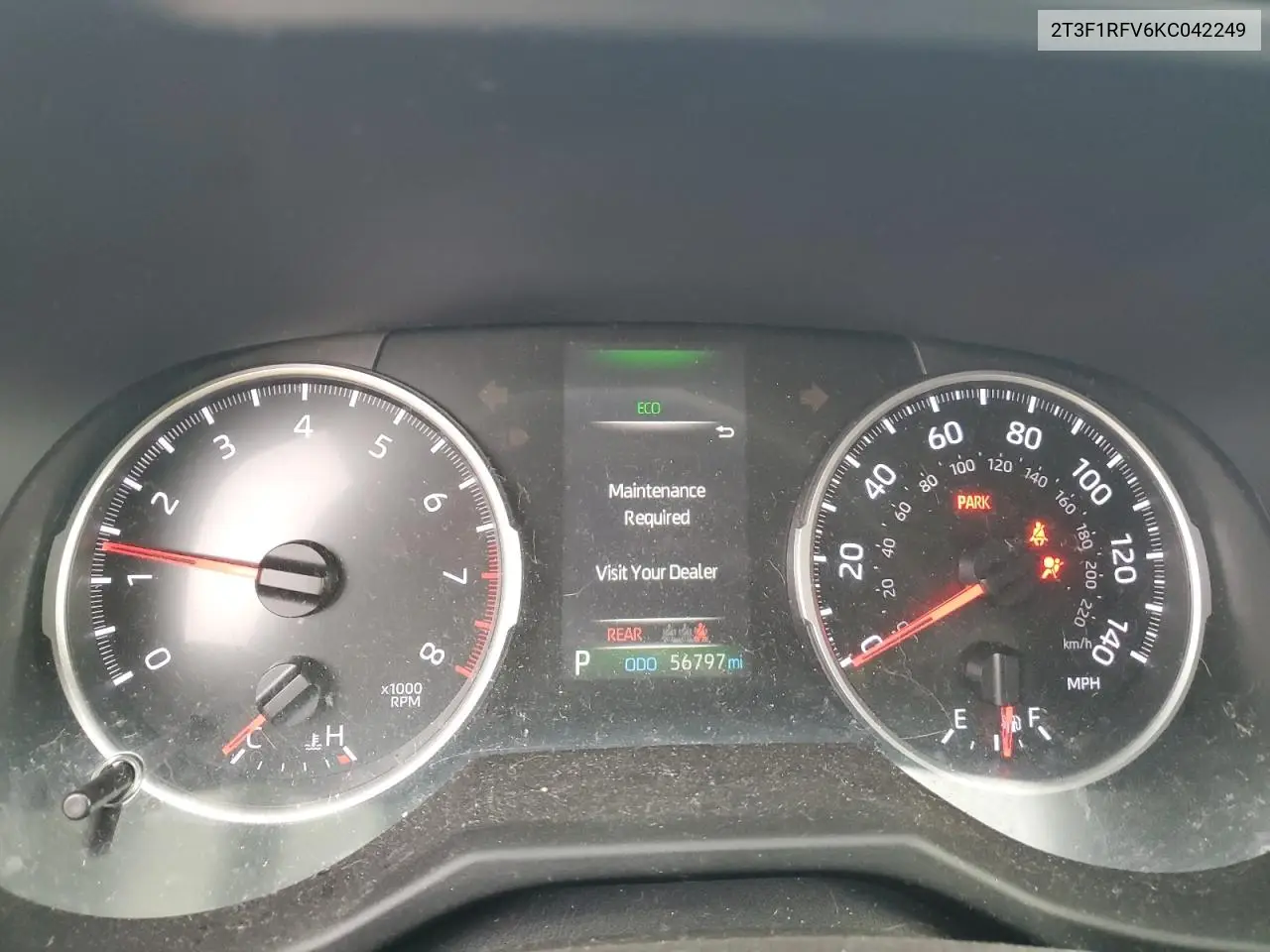 2T3F1RFV6KC042249 2019 Toyota Rav4 Le