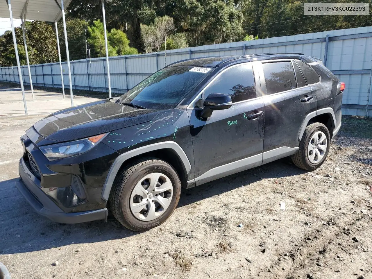 2T3K1RFV3KC022393 2019 Toyota Rav4 Le
