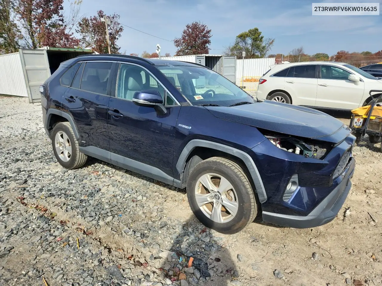 2T3RWRFV6KW016635 2019 Toyota Rav4 Xle