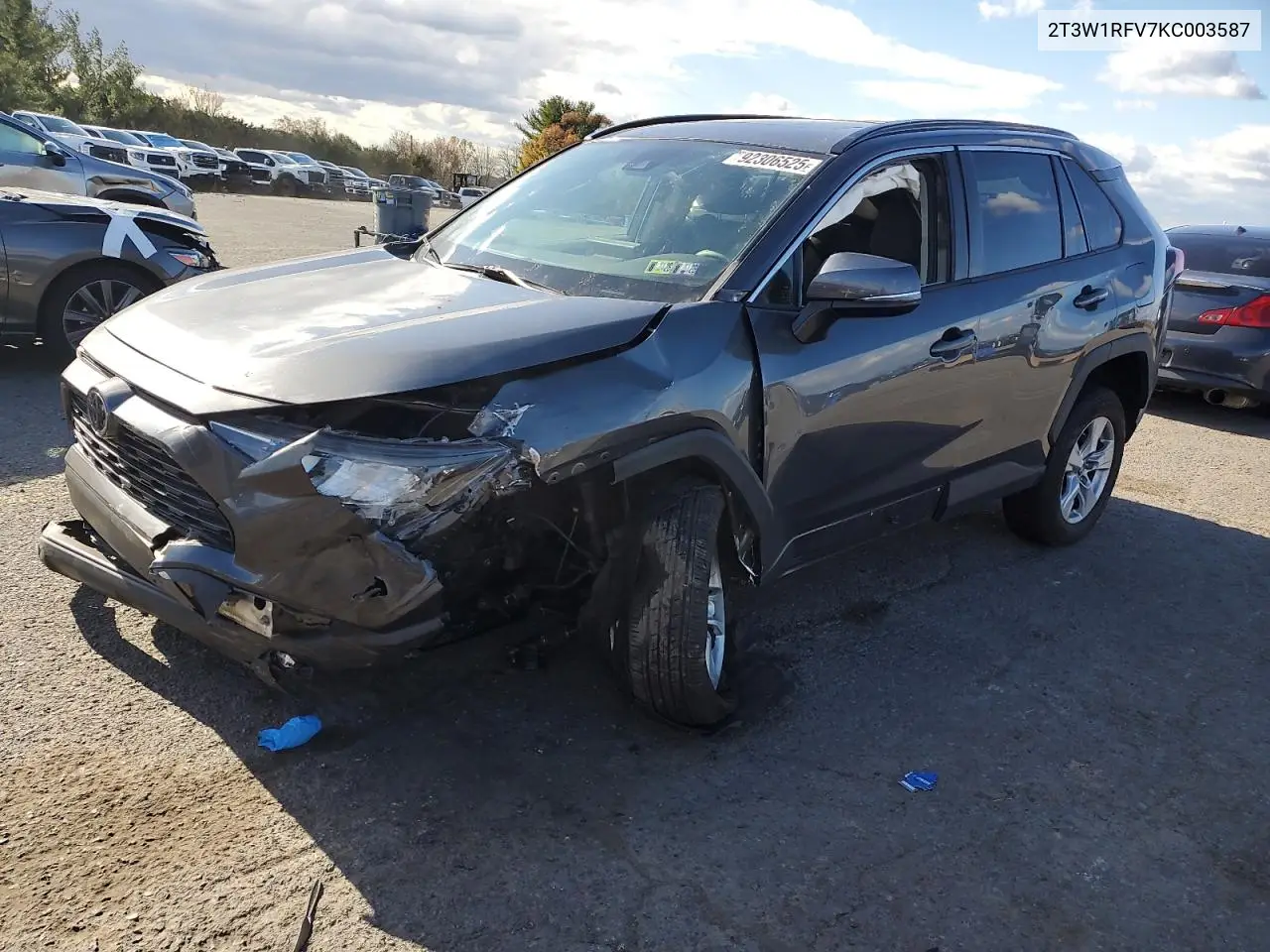 2T3W1RFV7KC003587 2019 Toyota Rav4 Xle