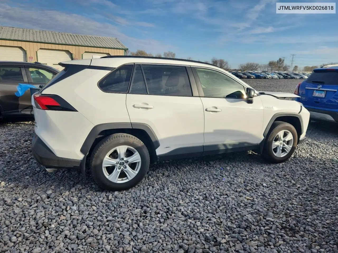 JTMLWRFV5KD026818 2019 Toyota Rav4 Le