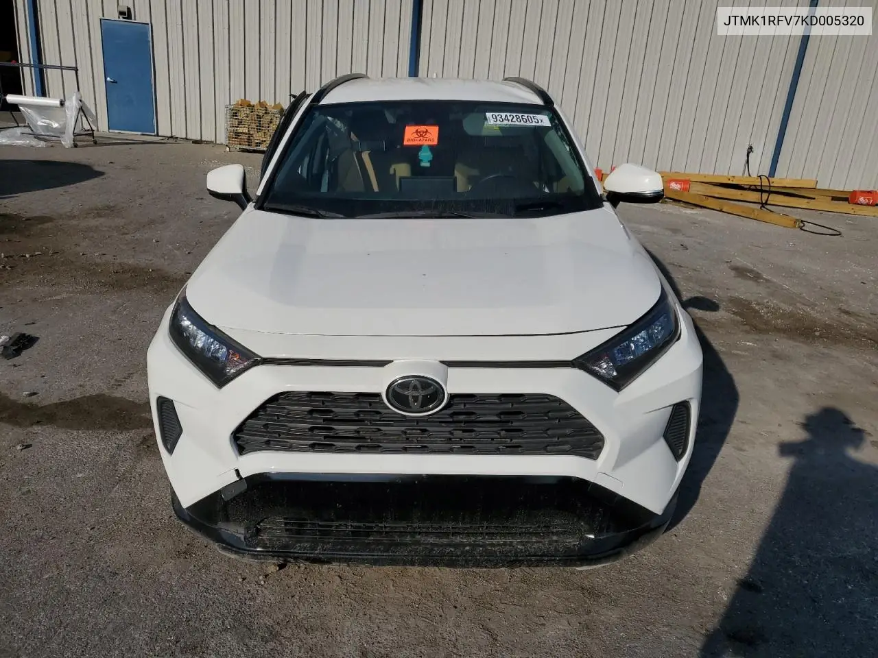 JTMK1RFV7KD005320 2019 Toyota Rav4 Le