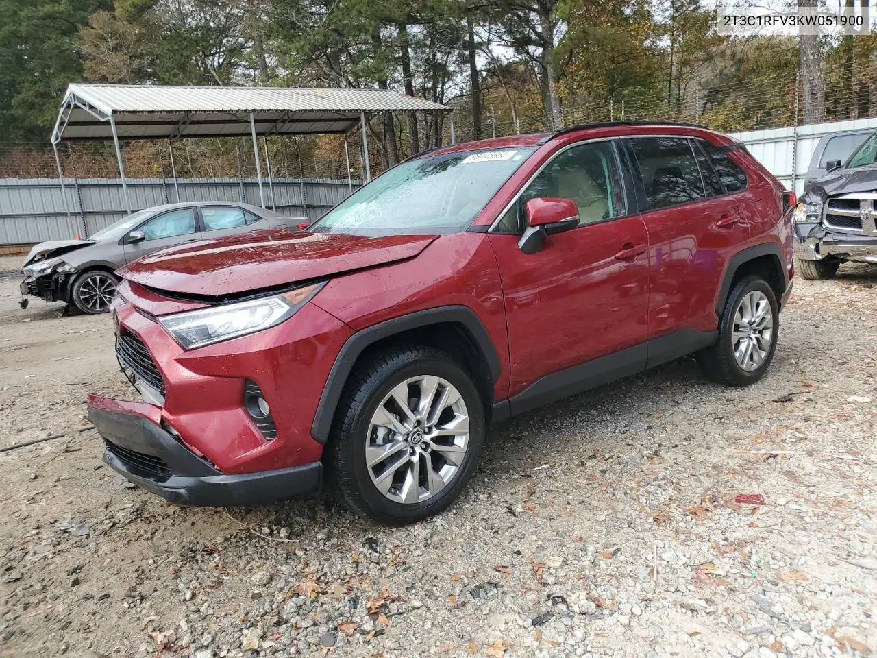 2T3C1RFV3KW051900 2019 Toyota Rav4 Xle Premium