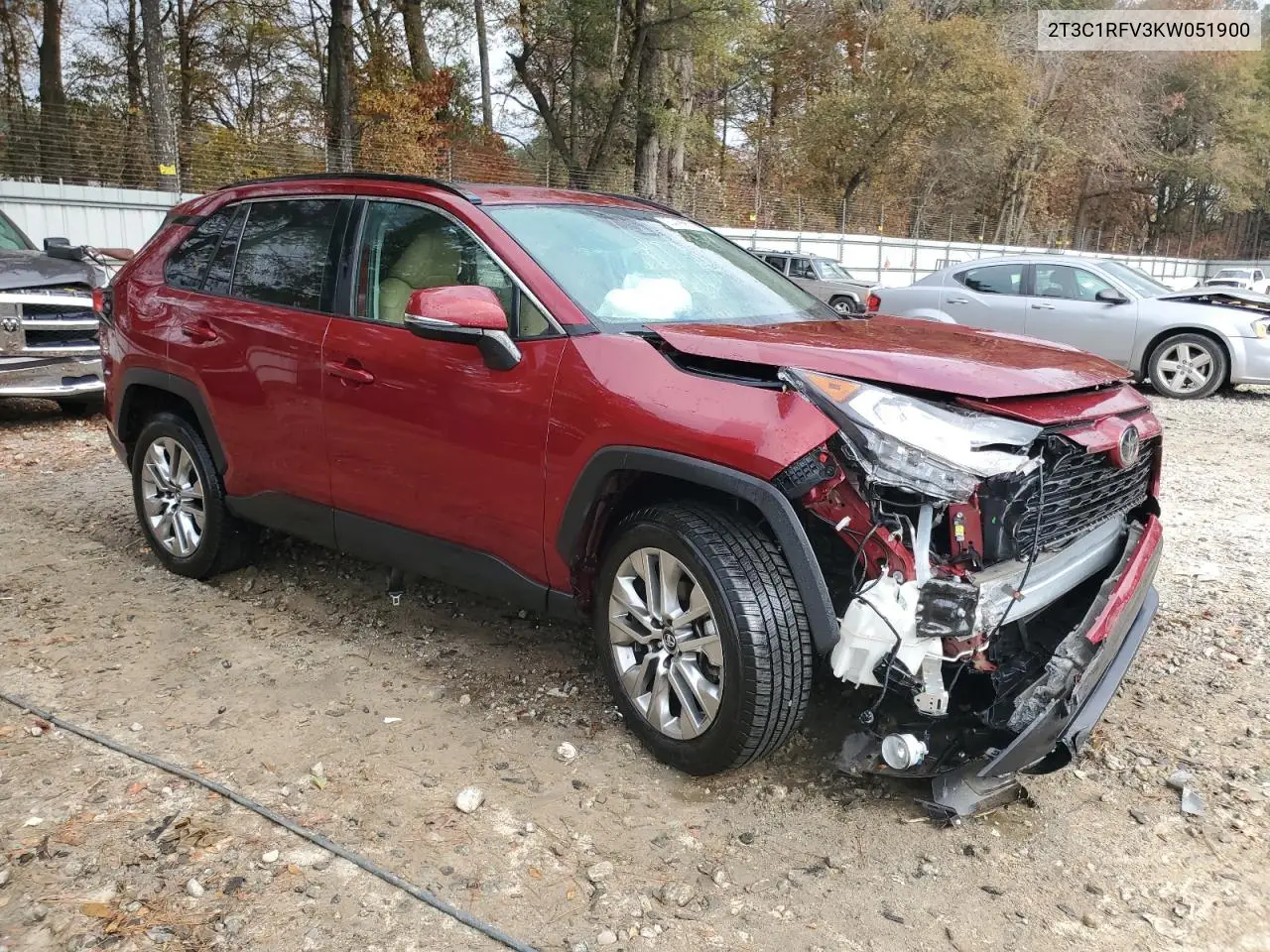 2T3C1RFV3KW051900 2019 Toyota Rav4 Xle Premium