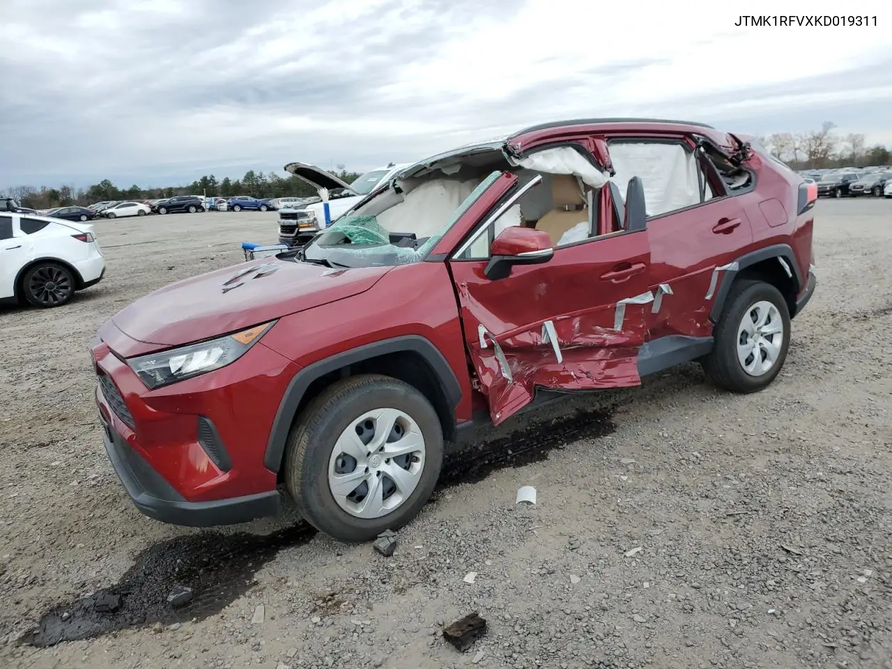 JTMK1RFVXKD019311 2019 Toyota Rav4 Le