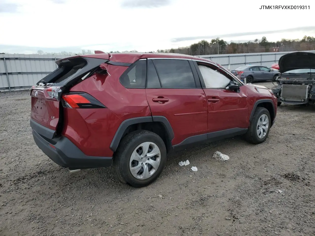 JTMK1RFVXKD019311 2019 Toyota Rav4 Le