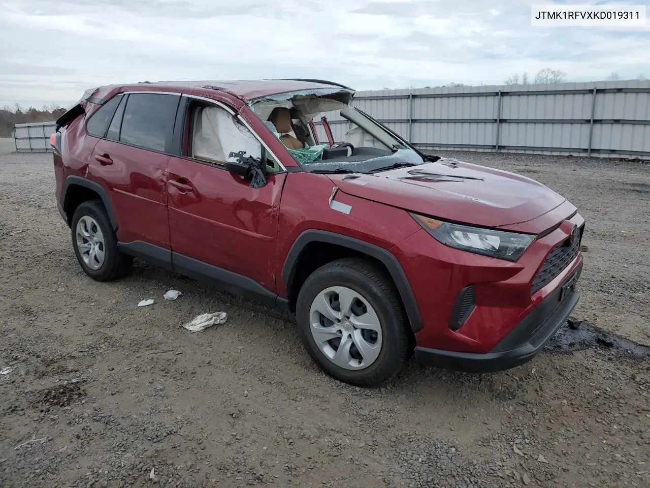 JTMK1RFVXKD019311 2019 Toyota Rav4 Le