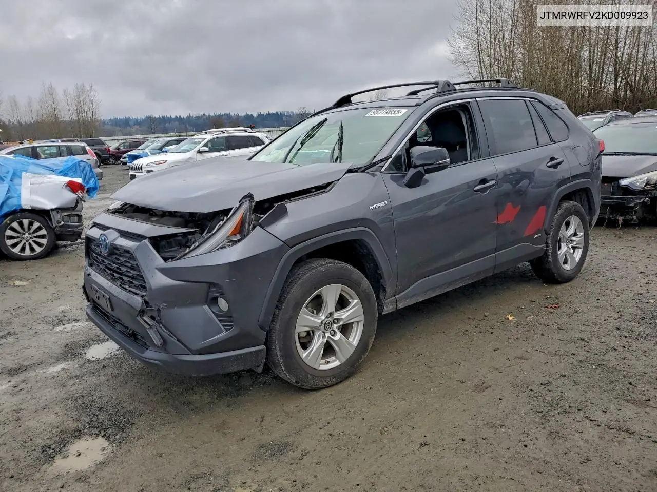 JTMRWRFV2KD009923 2019 Toyota Rav4 Xle