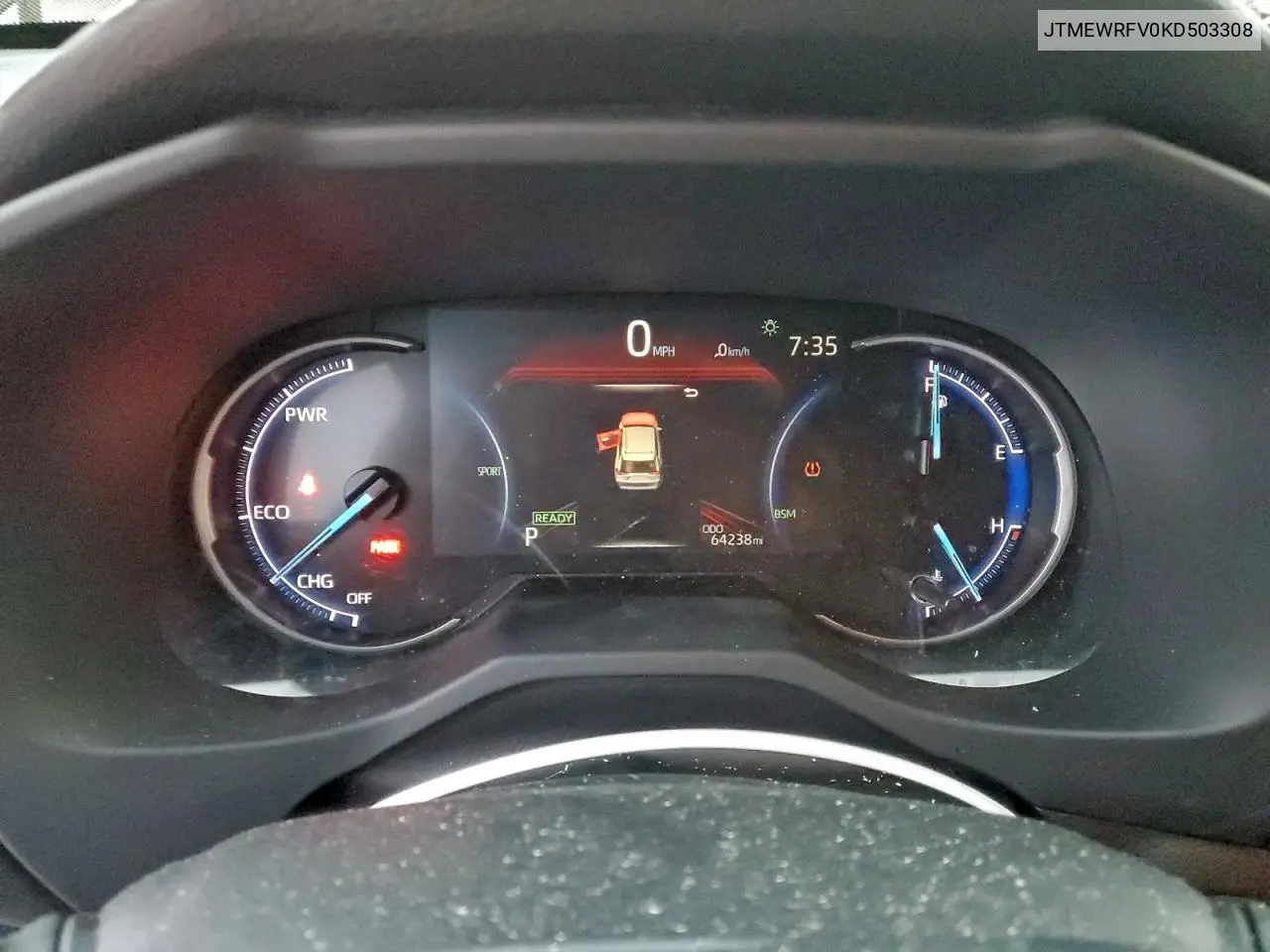 JTMEWRFV0KD503308 2019 Toyota Rav4 Xse