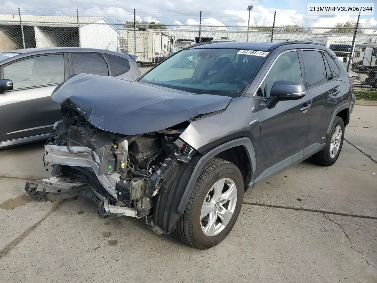 2T3MWRFV3LW067344 2020 Toyota Rav4 Le