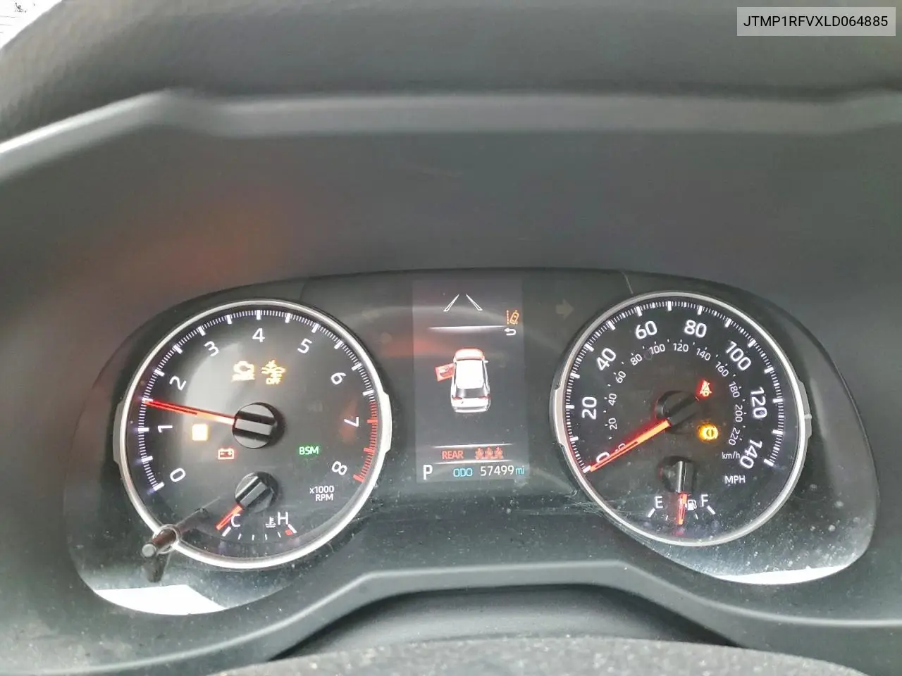 JTMP1RFVXLD064885 2020 Toyota Rav4 Xle
