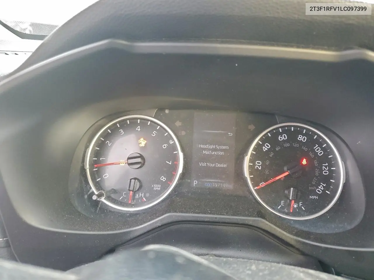 2T3F1RFV1LC097399 2020 Toyota Rav4 Le