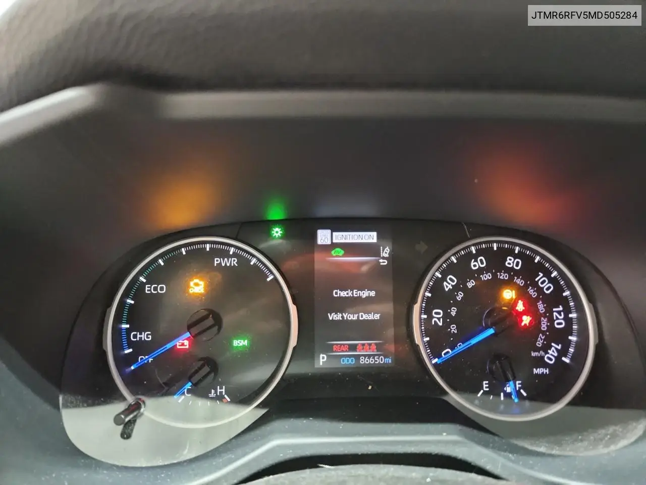 JTMR6RFV5MD505284 2021 Toyota Rav4 Xle