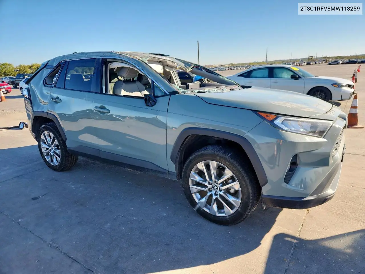 2T3C1RFV8MW113259 2021 Toyota Rav4 Xle Premium