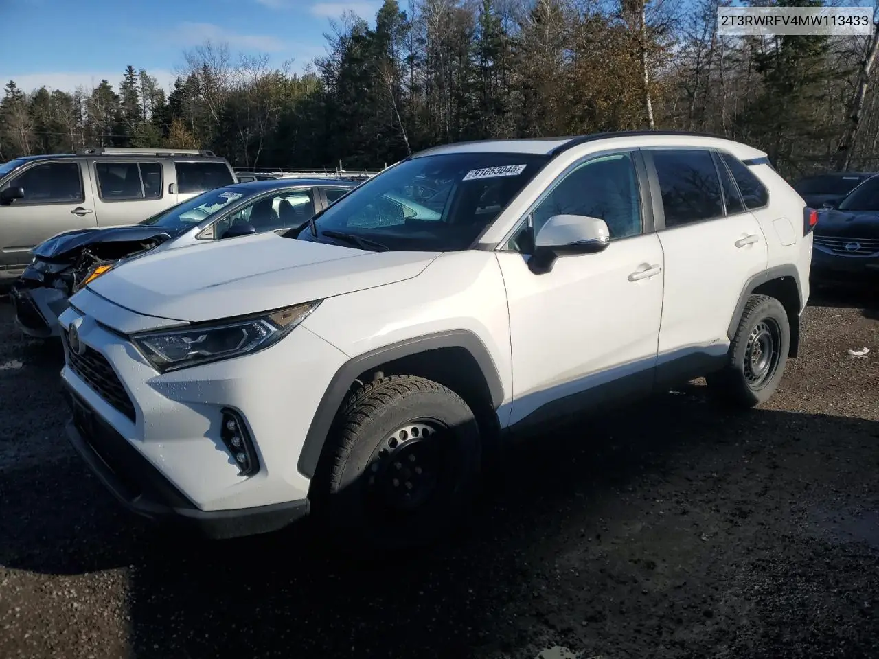 2T3RWRFV4MW113433 2021 Toyota Rav4 Xle