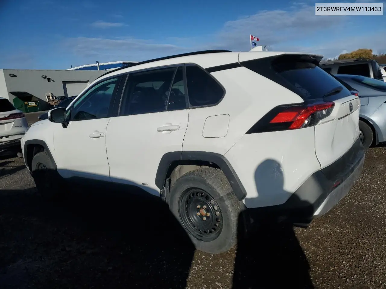 2T3RWRFV4MW113433 2021 Toyota Rav4 Xle