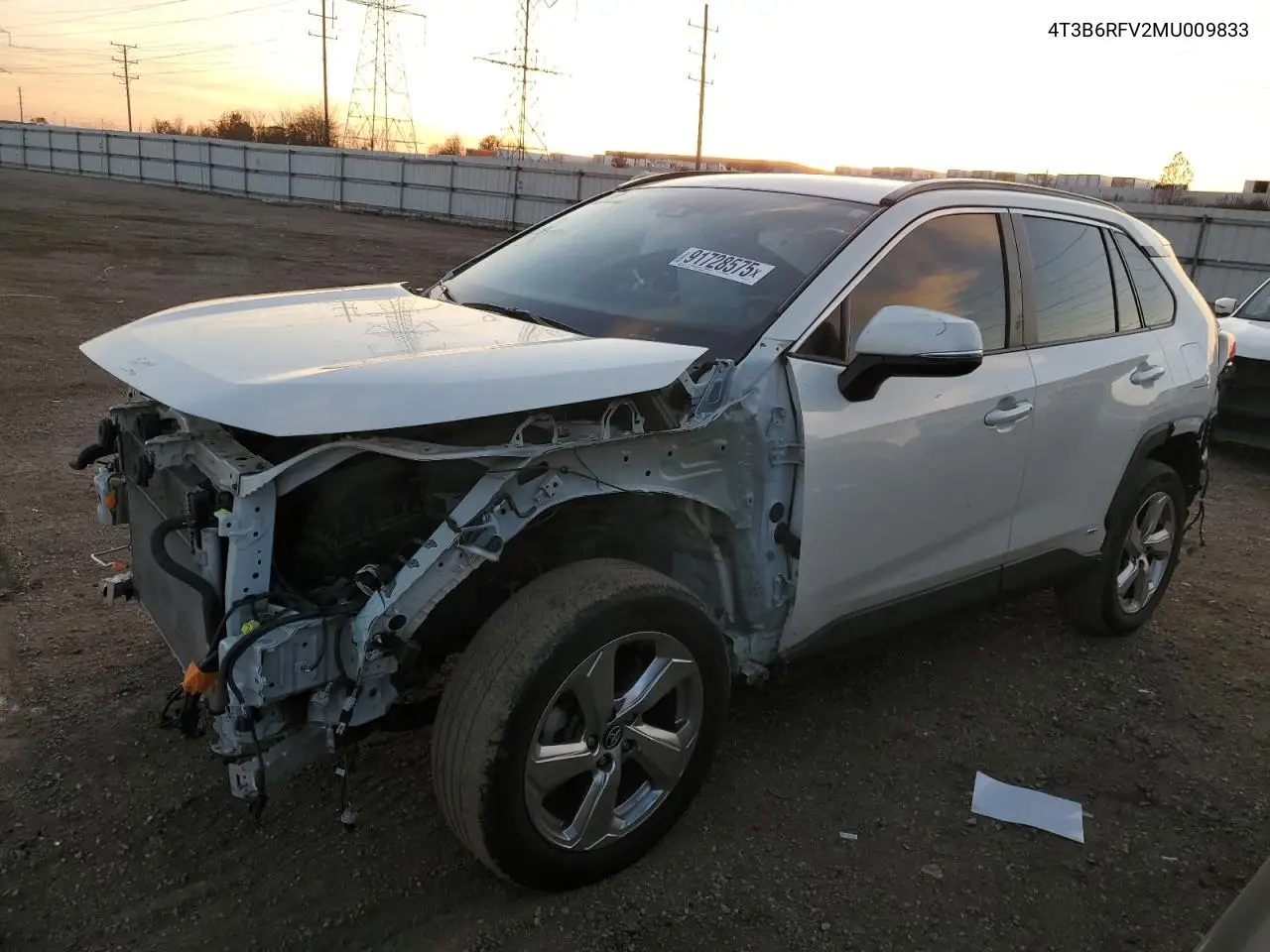4T3B6RFV2MU009833 2021 Toyota Rav4 Xle Premium