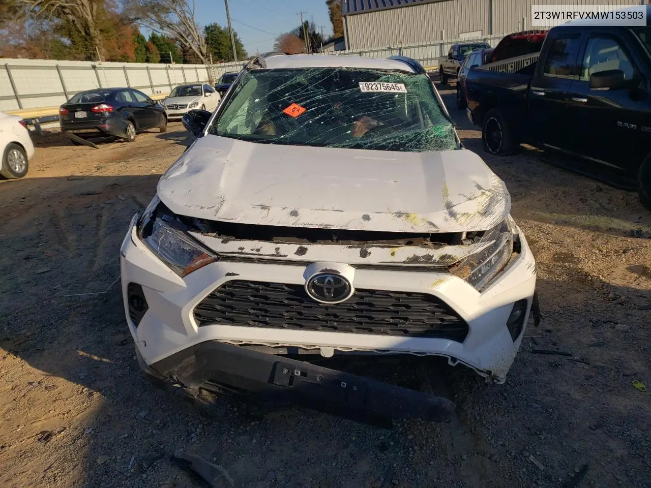 2T3W1RFVXMW153503 2021 Toyota Rav4 Xle
