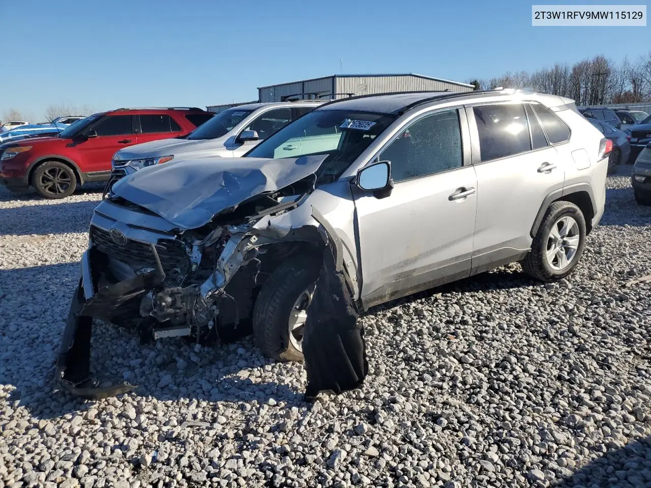 2T3W1RFV9MW115129 2021 Toyota Rav4 Xle