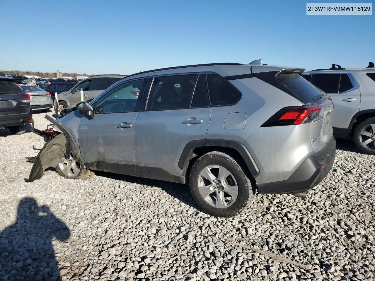 2T3W1RFV9MW115129 2021 Toyota Rav4 Xle