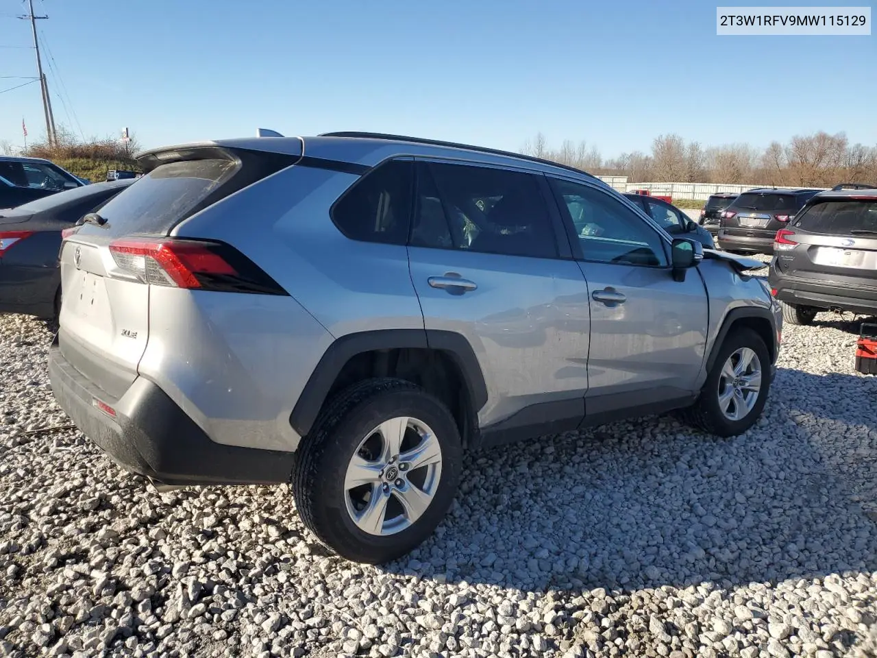 2T3W1RFV9MW115129 2021 Toyota Rav4 Xle