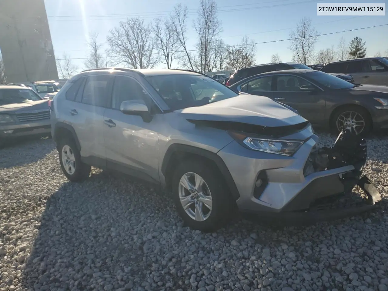 2T3W1RFV9MW115129 2021 Toyota Rav4 Xle