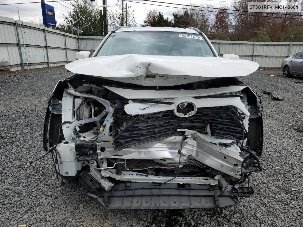 2T3G1RFV1MC148664 2021 Toyota Rav4 Le