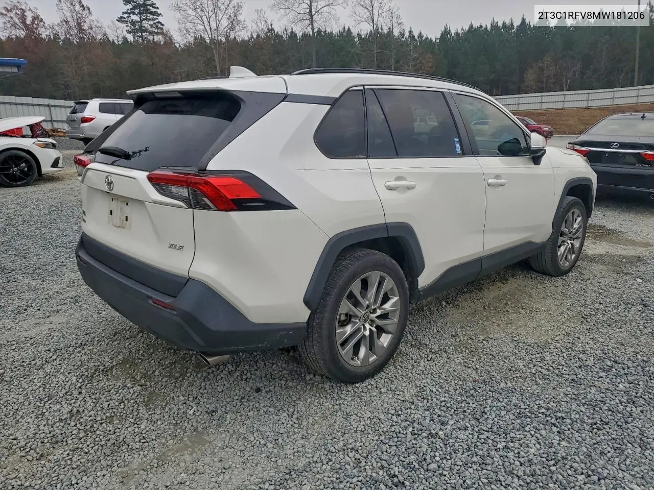 2T3C1RFV8MW181206 2021 Toyota Rav4 Xle Premium