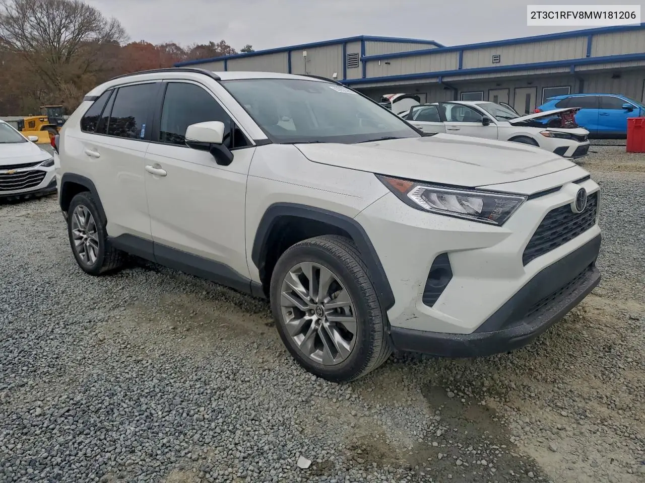 2T3C1RFV8MW181206 2021 Toyota Rav4 Xle Premium