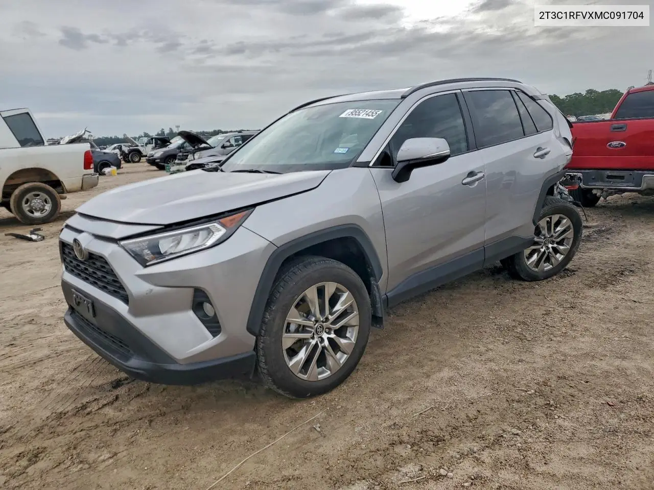 2T3C1RFVXMC091704 2021 Toyota Rav4 Xle Premium