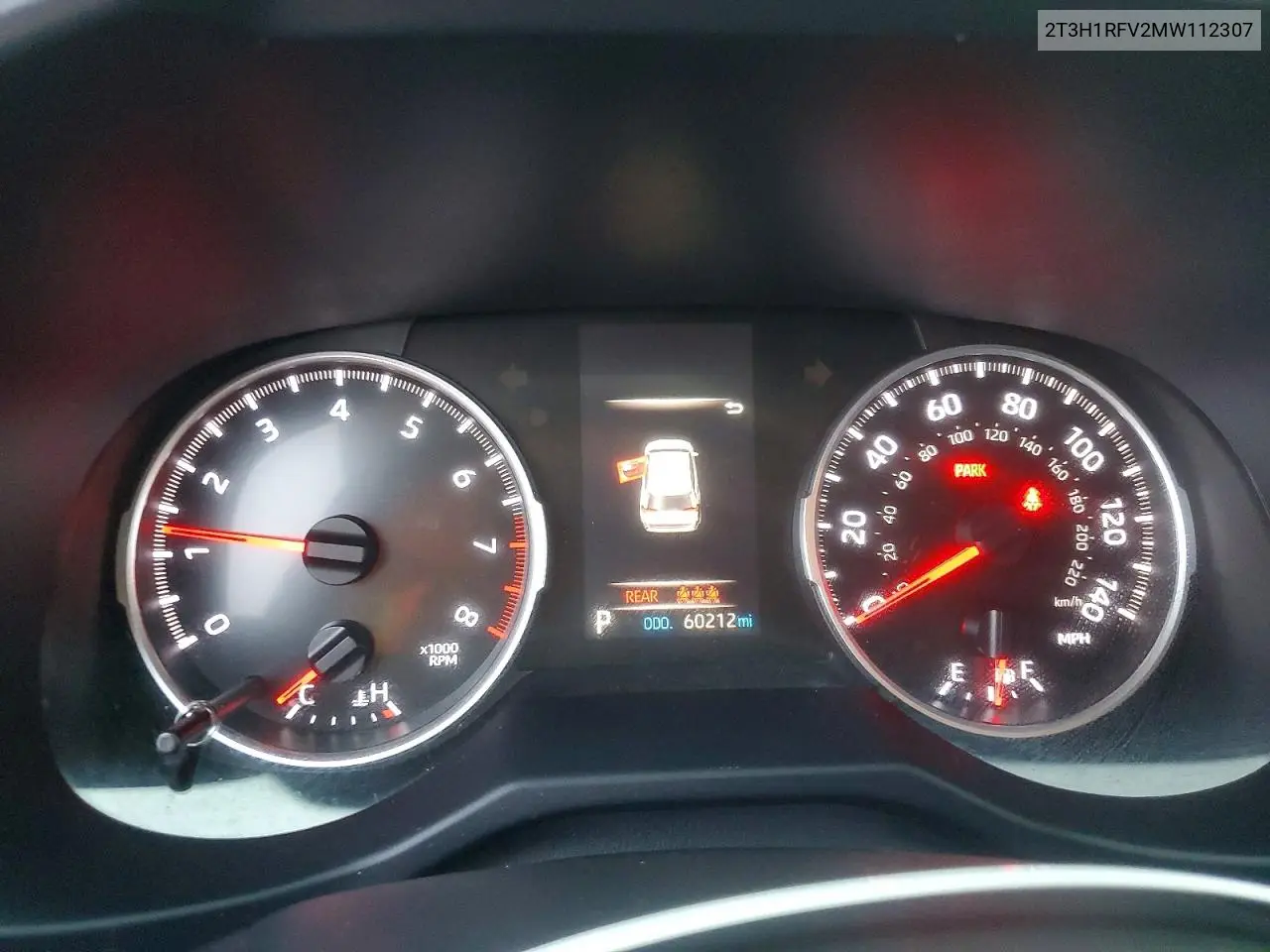 2T3H1RFV2MW112307 2021 Toyota Rav4 Le
