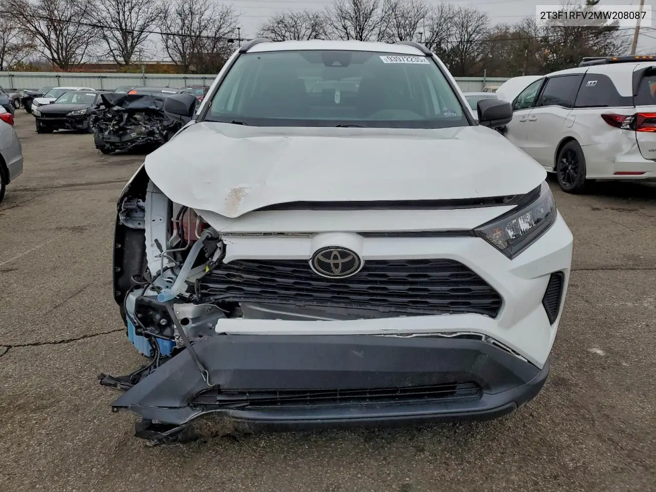2T3F1RFV2MW208087 2021 Toyota Rav4 Le