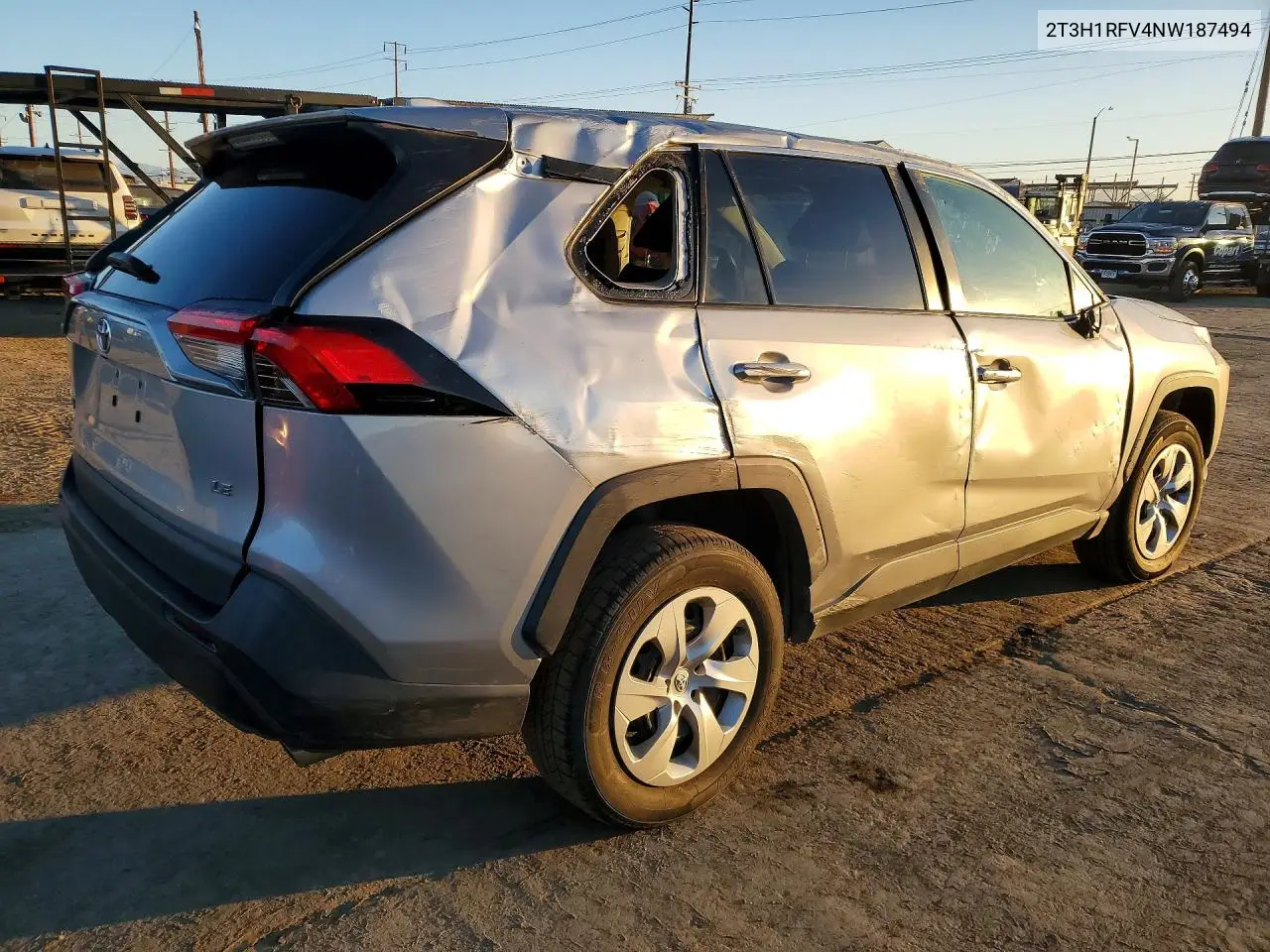 2T3H1RFV4NW187494 2022 Toyota Rav4 Le