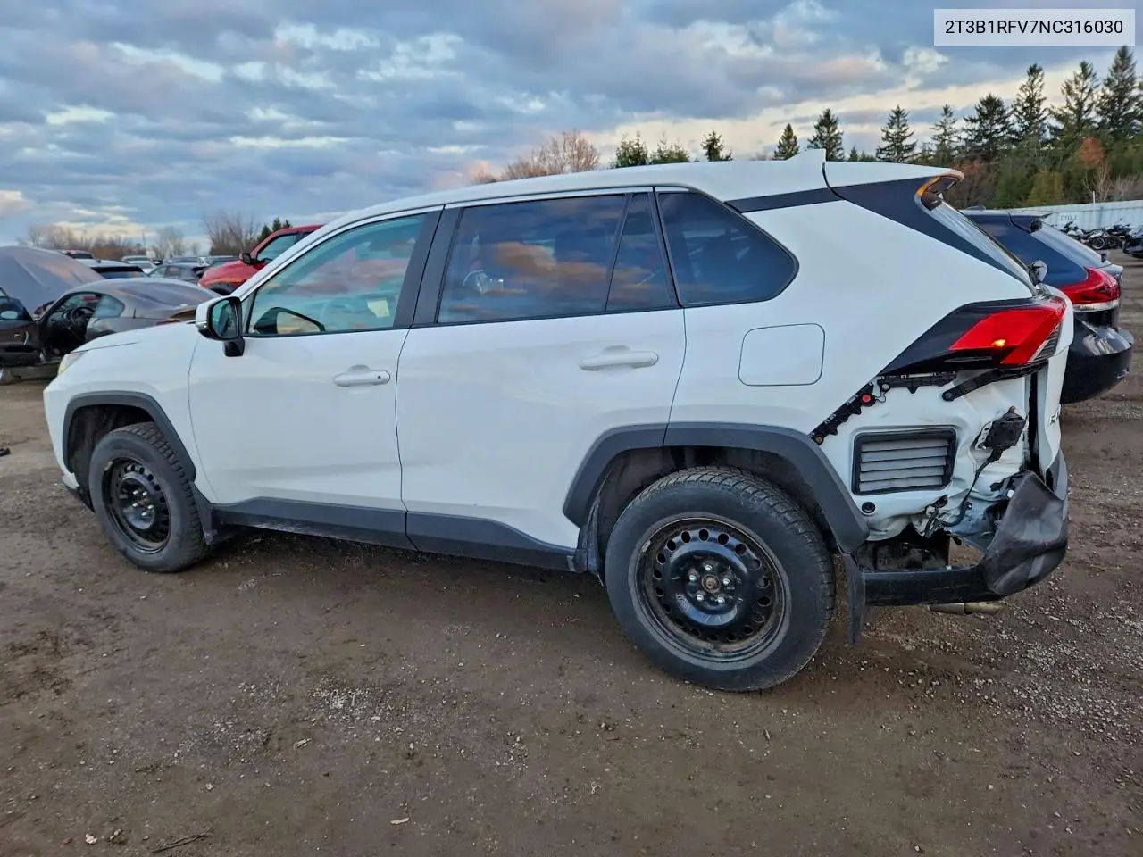 2T3B1RFV7NC316030 2022 Toyota Rav4 Le