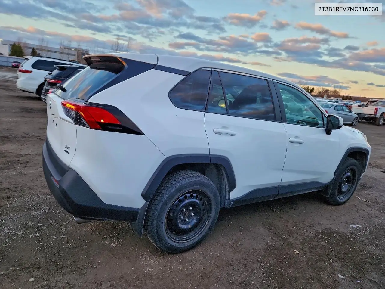 2T3B1RFV7NC316030 2022 Toyota Rav4 Le