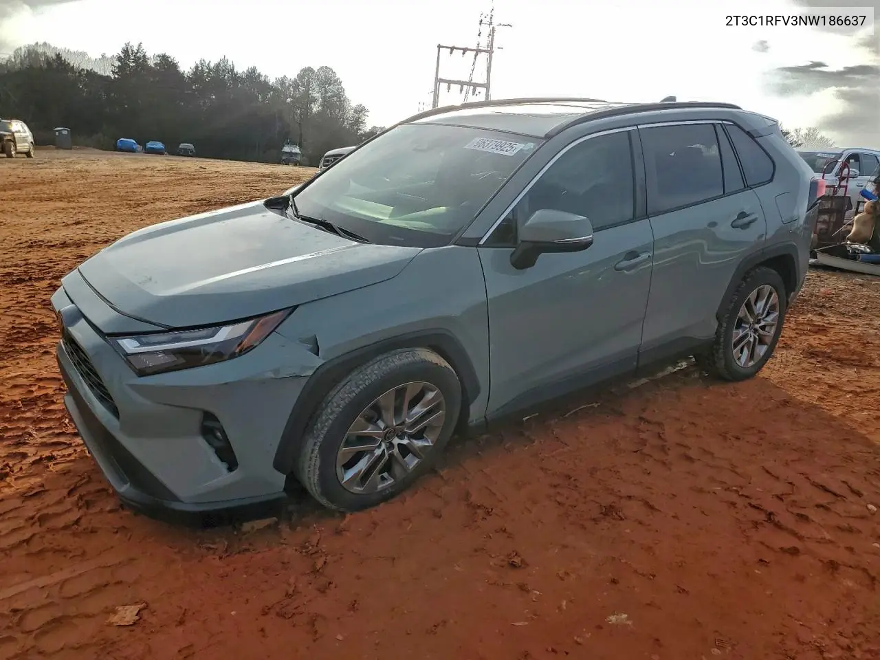 2T3C1RFV3NW186637 2022 Toyota Rav4 Xle Premium