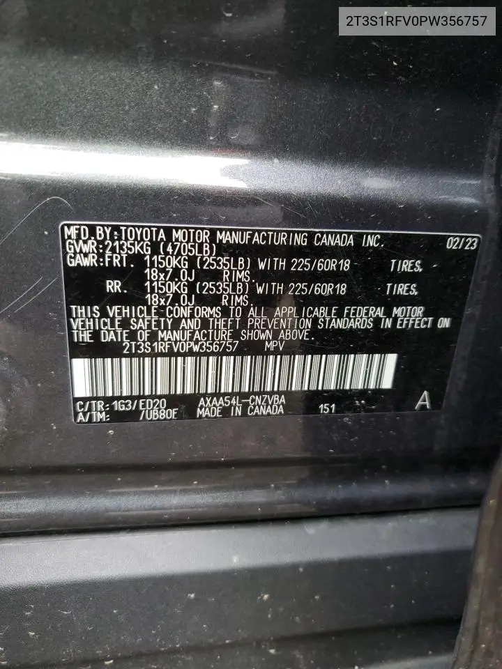 2T3S1RFV0PW356757 2023 Toyota Rav4 Trd Off Road