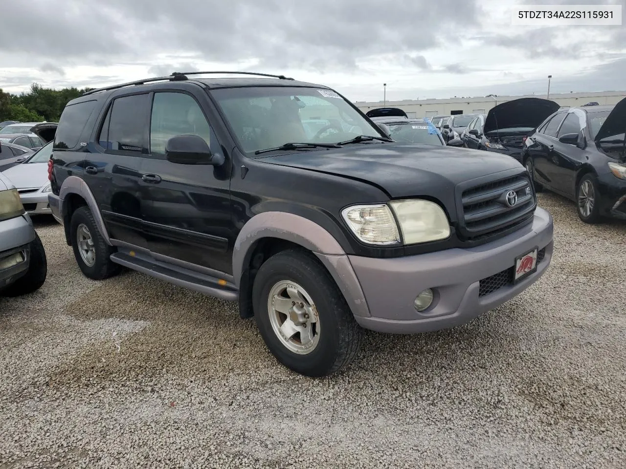 5TDZT34A22S115931 2002 Toyota Sequoia Sr5