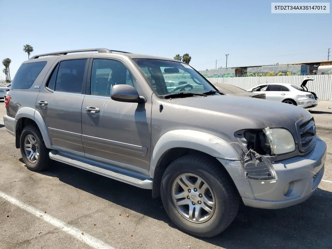 2003 Toyota Sequoia Sr5 VIN: 5TDZT34AX3S147012 Lot: 59066104